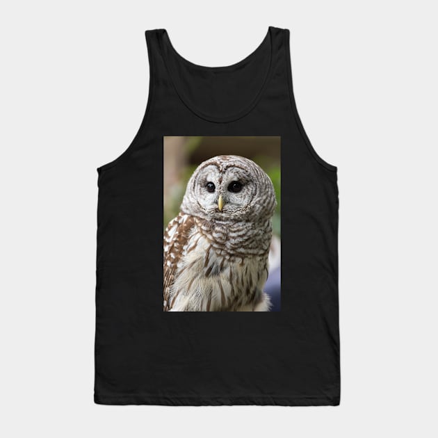 Barred Owl Portrait Tank Top by dalekincaid